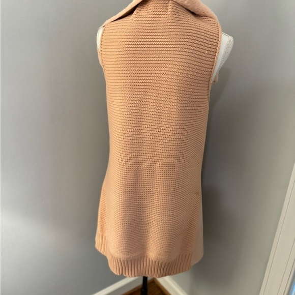 Twelfth Love faux suede/fleece open long vest Vest. Light pink size L - Picture 4 of 12